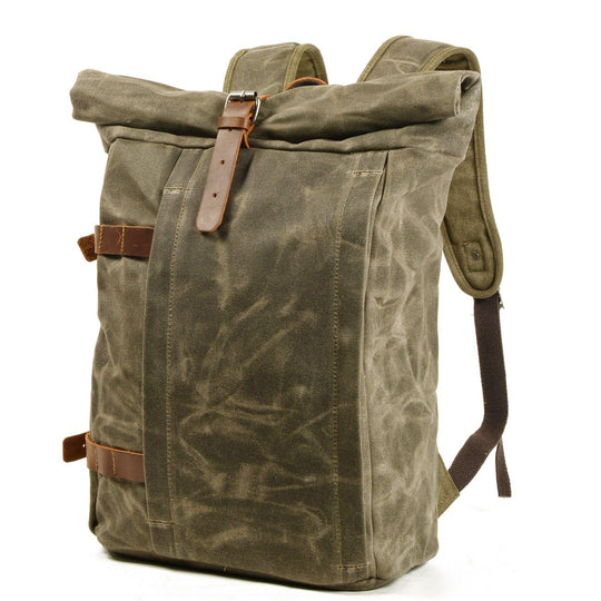 Durable Canvas Motorcycle Backpack – Stylish, Weather-Resistant Gear