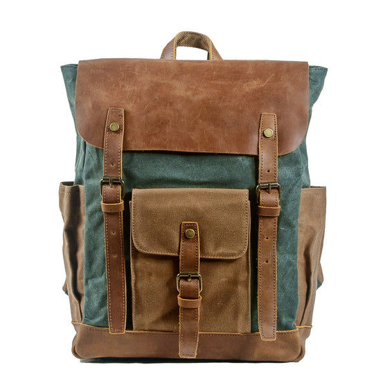 Elegant Vintage Laptop Backpack with Easy Access and Vintage Appeal