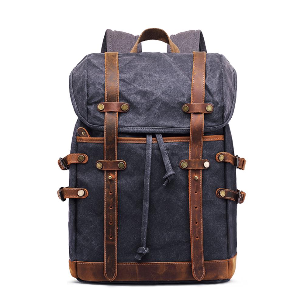 Vintage Style Backpack – Classic Canvas Bag with Durable, Timeless Design - Leather Purse Backpack