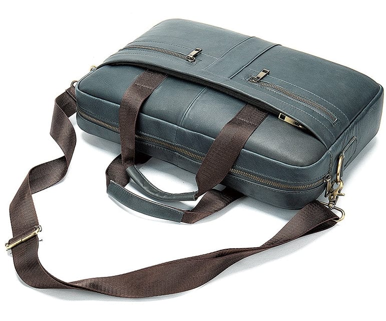 Sleek vintage-inspired leather business bag for men