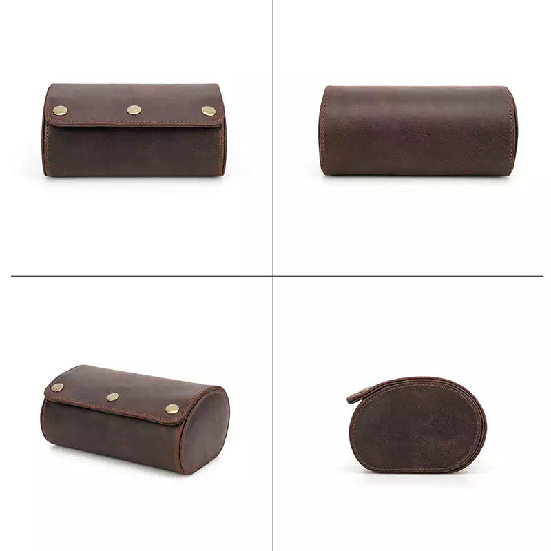Trendy leather watch travel pouch