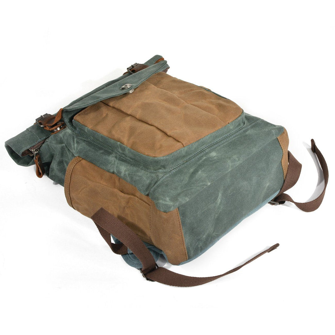 Functional Waxed Canvas Roll Top Backpack for All Occasions