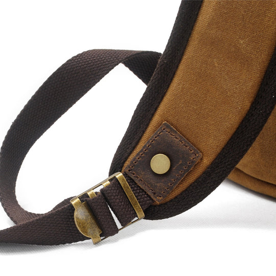 Waxed Canvas Backpack – Durable, Water-Resistant Bag with Classic Style - Leather Purse Backpack