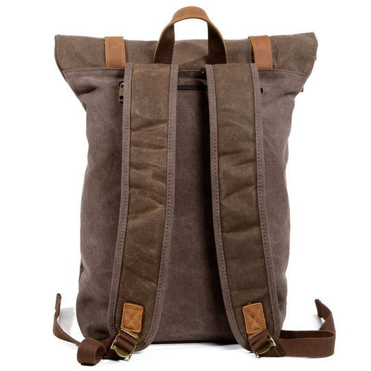 Waxed Canvas Bag – Durable, Water-Resistant Travel Tote with Vintage Charm - Leather Purse Backpack