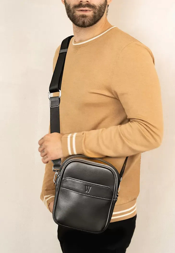 Men’s Leather Crossbody Bag – Stylish and Practical for Everyday Use - Leather Purse Backpack