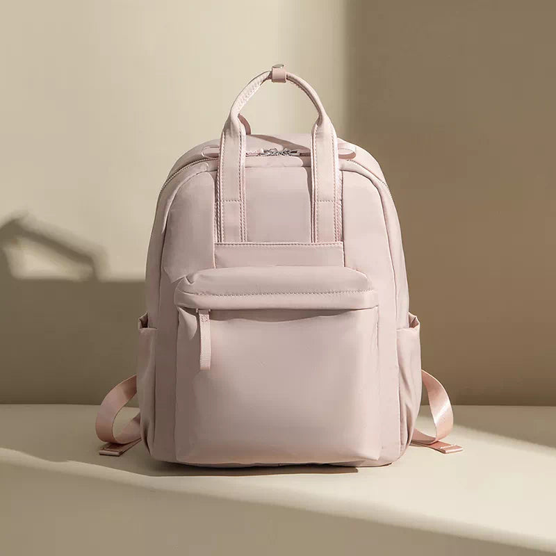 Leather women backpack for Apple laptop 