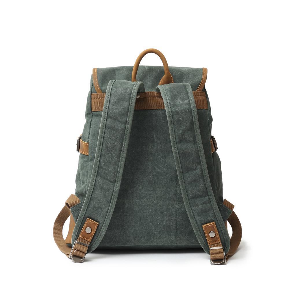 canvas and leather women's backpack Versatile Women’s Canvas Backpack for Work and Play Coffee