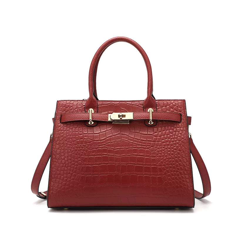 Latest Trends in Luxury Leather Top Handle Satchel Bags - Middle Size