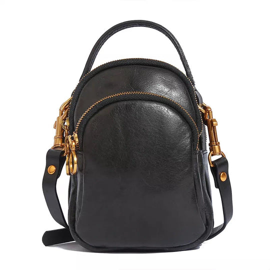 Fashionable mini leather sling bag backpack for women