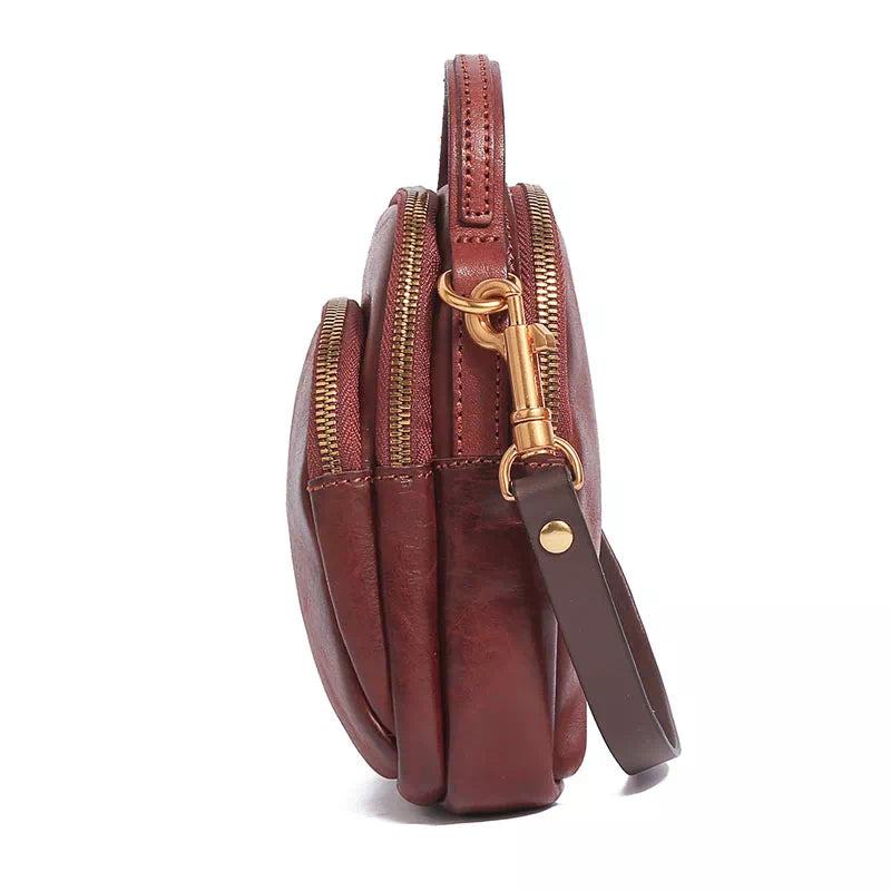Mini leather sling bag backpack for a fashionable look
