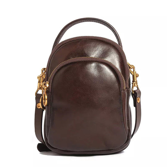 Mini leather sling backpack for a stylish and trendy appearance