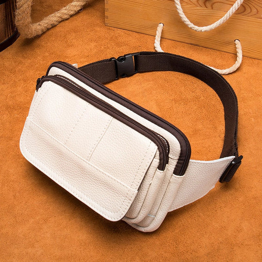 Leather waist bag for women