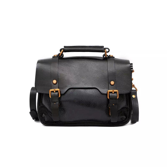 Chic and stylish vegetable-tanned leather satchel