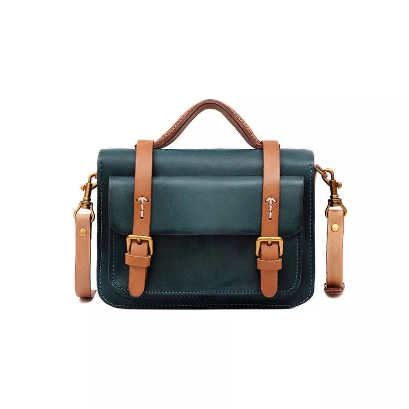 Stylish small leather satchel for ladies
