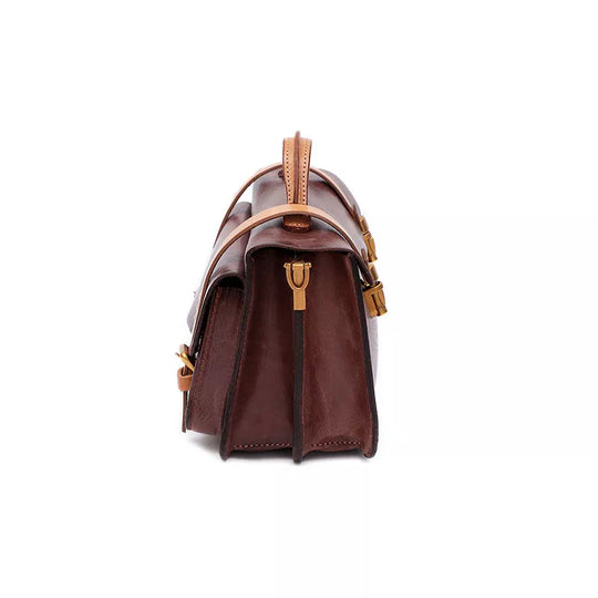 Mini leather satchel bag for ladies