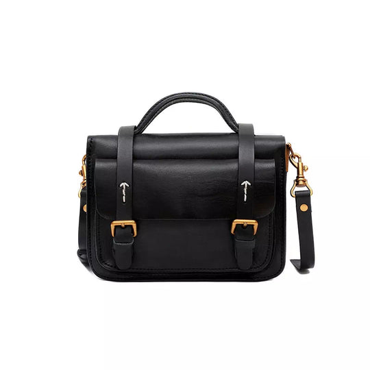 Women's petite leather satchel with style