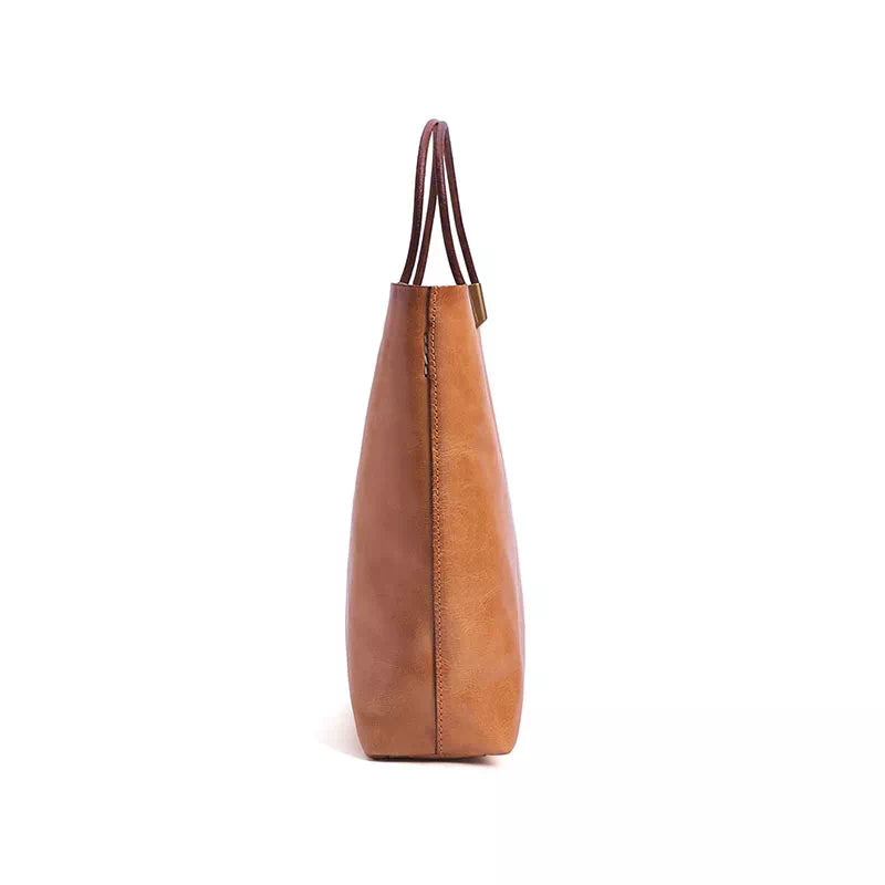 Small leather crossbody tote