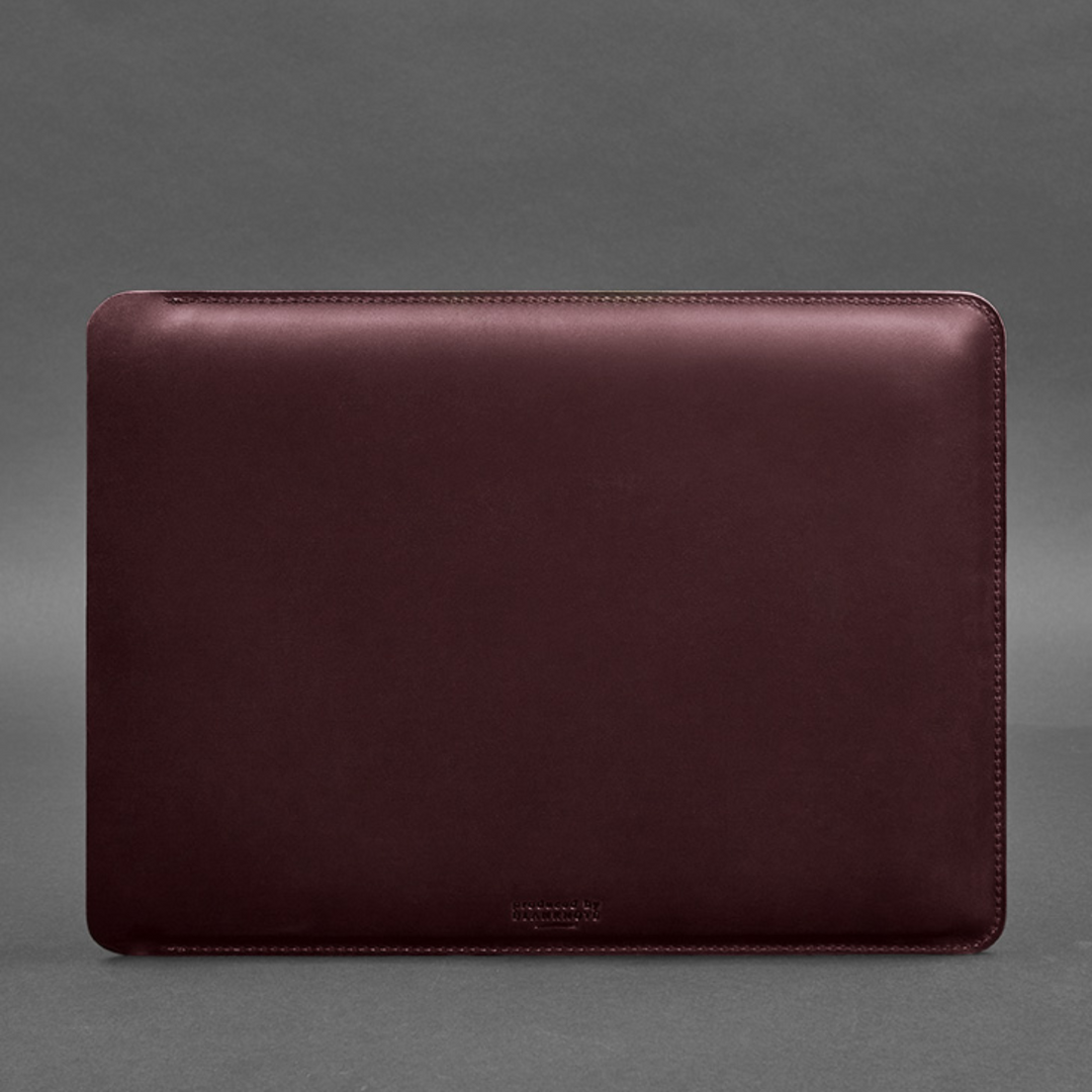 slim leather macbook sleeve case