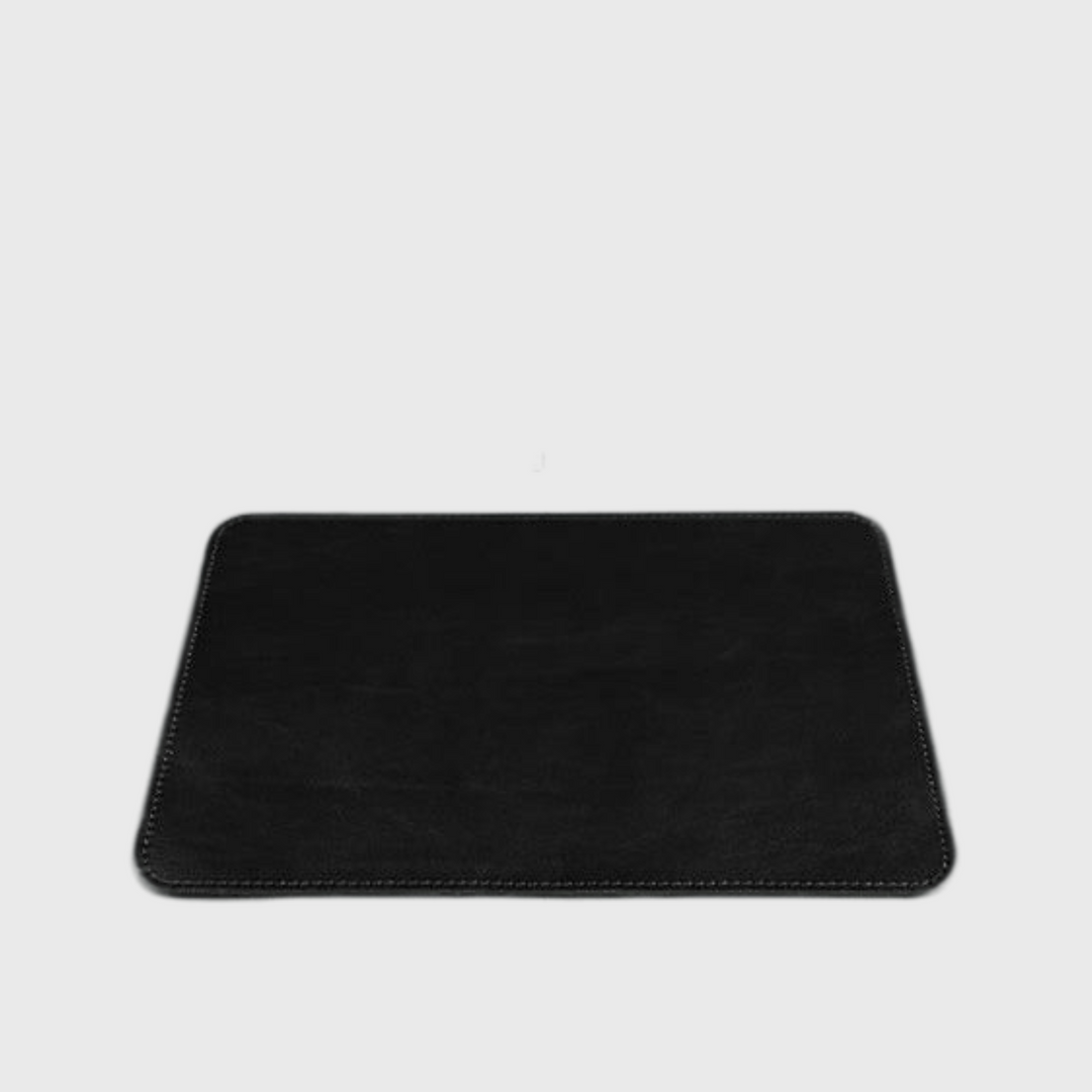 brown leather mouse pad