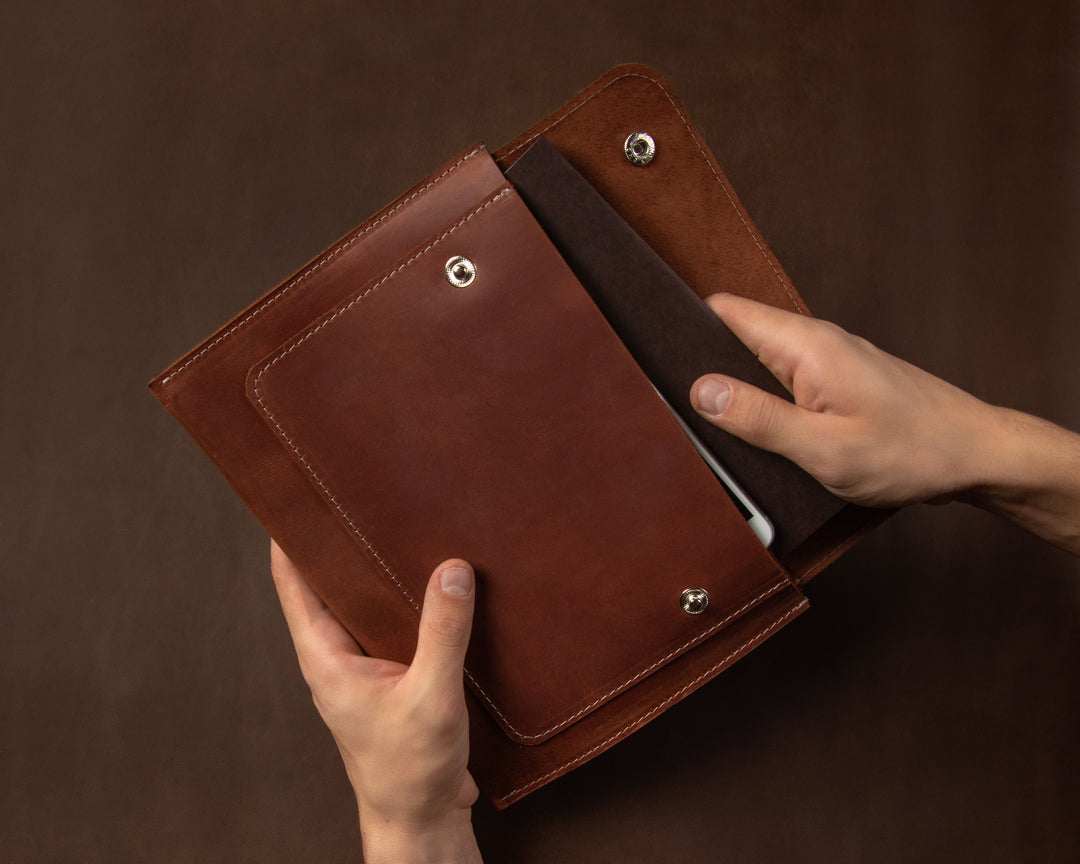 Note wallet envelope Leather