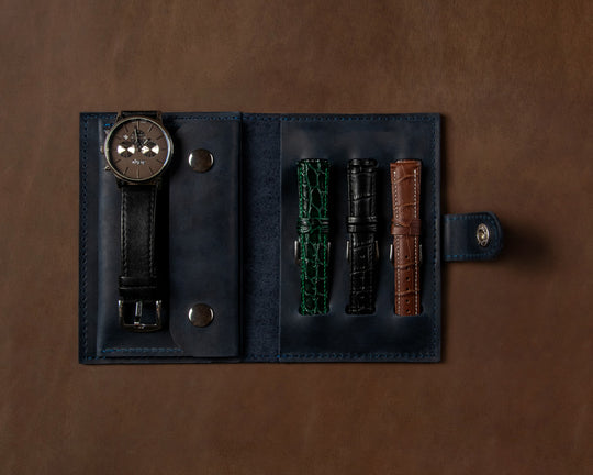 leather pocket watch case