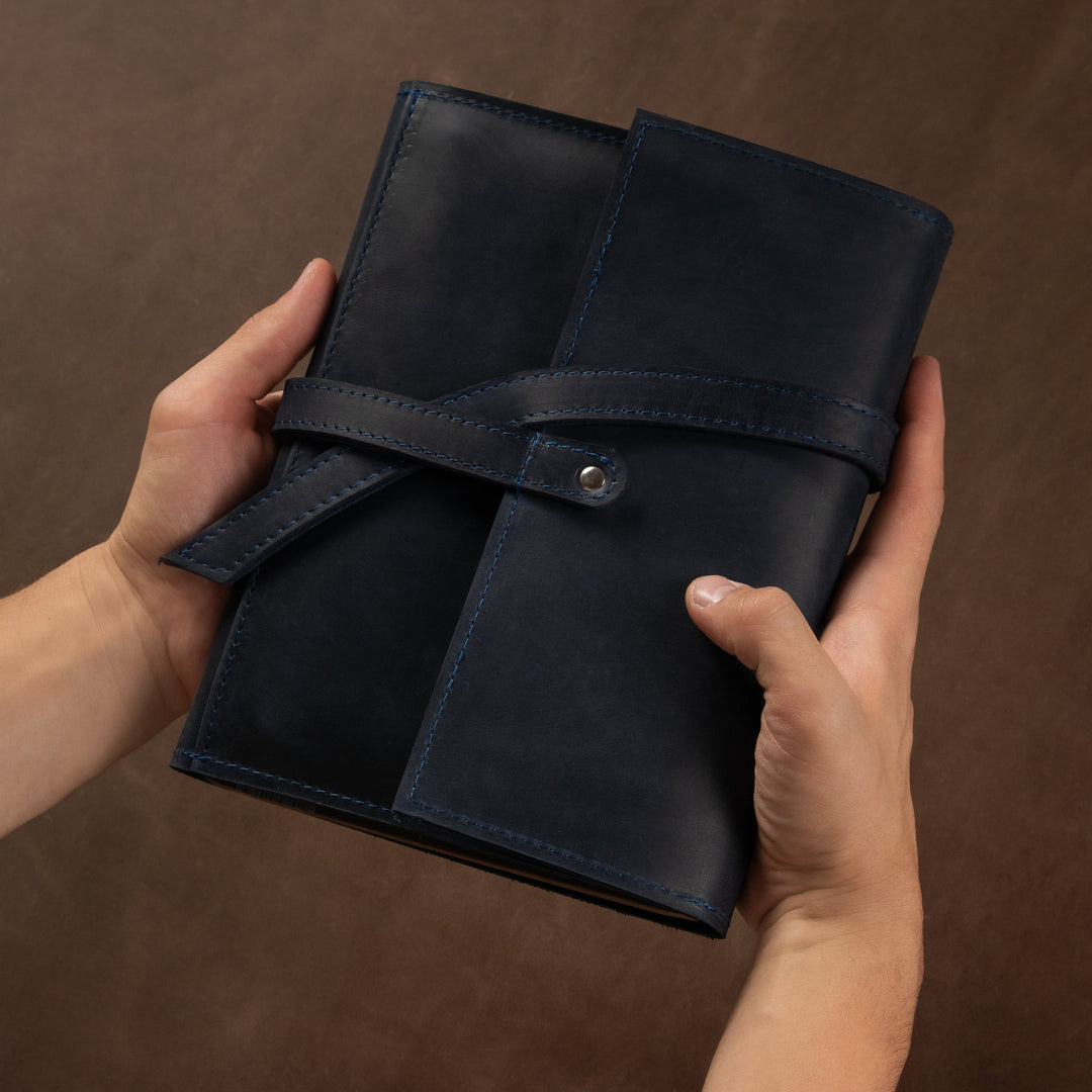 Personalized leather sketchbook