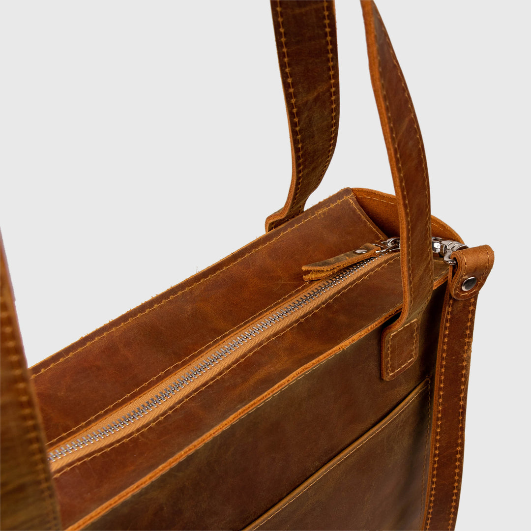 Tote with Zipper Option