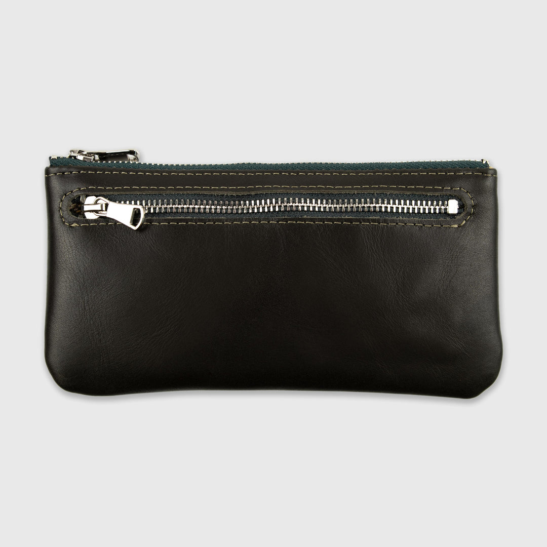 Leather wristlet wallet