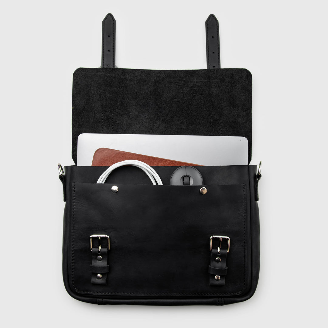 leather briefcase mens laptop bag