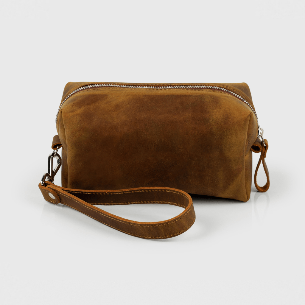 Leather Cosmetic Grooming Bag